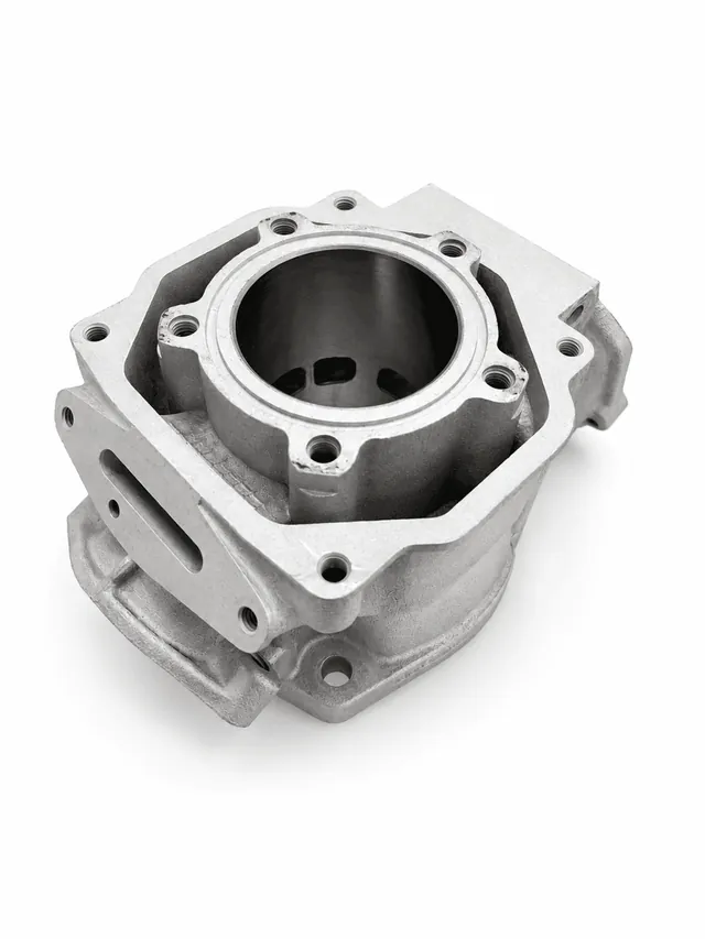 Cylindre Aprilia RS 125 2 temps rechromé avec restauration du dépôt en nickel-carbure de silicium et polissage T-Shape.