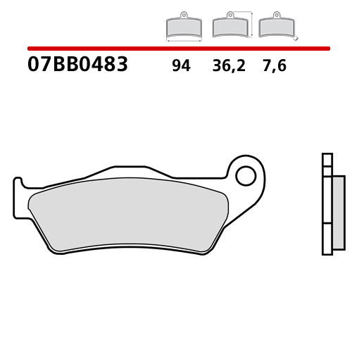 Plaquettes Brembo Sherco 125 SE-R (18-25) avant genuine 07BB0483