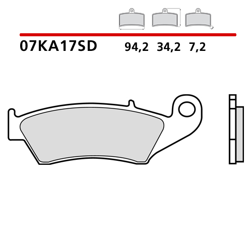 Plaquettes Brembo Kawasaki KX 450 F (06-23) avant standard 07KA17SD