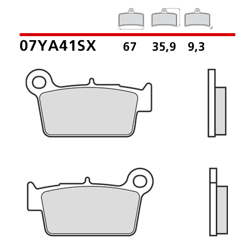 Plaquettes Brembo Beta RR 520 (10-11) arrière race 07YA41SX