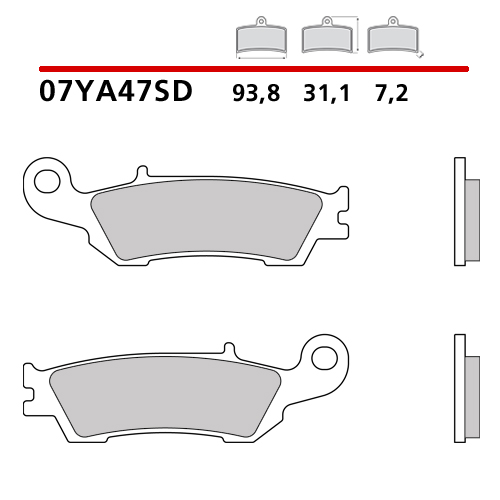 Plaquettes Brembo Yamaha YZ 125 (08-21) avant standard 07YA47SD
