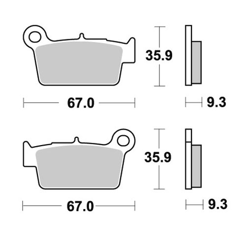 Plaquettes Nissin Beta RR 498 (12-14) arrière race 2P-296ST-MX