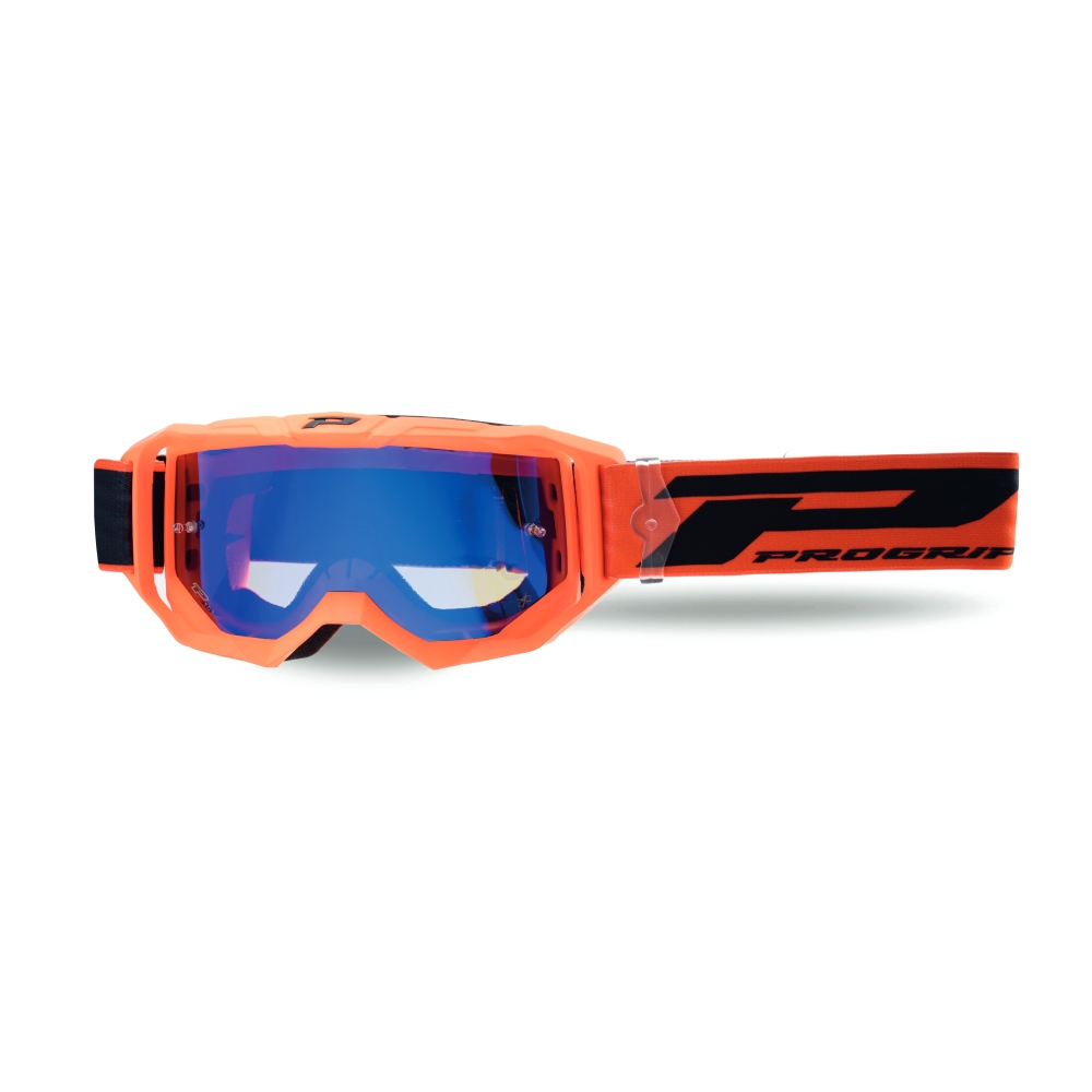 Masque Pro Grip Vision Go - Orange écran miroir bleu