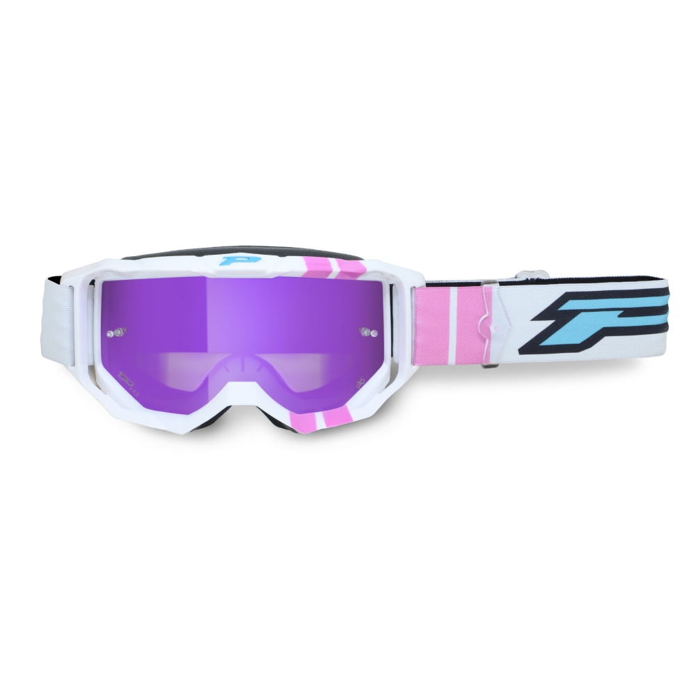 Masque Pro Grip Vision Go - Blanc Rose écran miroir violet