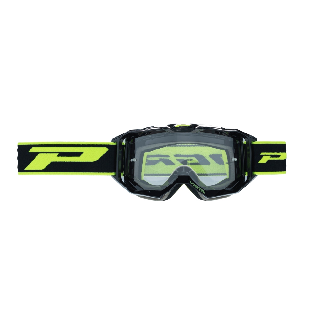 Masque Pro Grip Vista - Noir Jaune fluo écran transparent