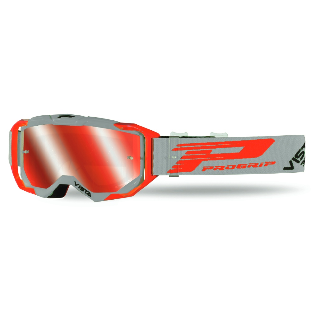 Masque Pro Grip Vista - Gris Rouge écran miroir rouge