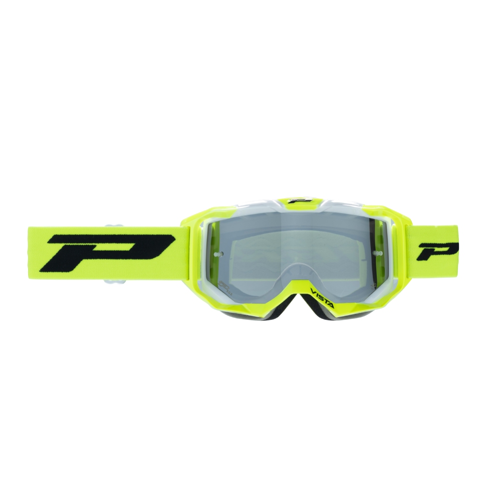 Masque Pro Grip Vista - Jaune fluo Noir écran miroir silver