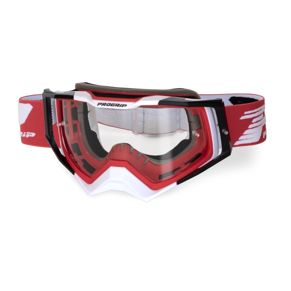 Masque Pro Grip Rapid - Rouge Blanc Noir écran transparent