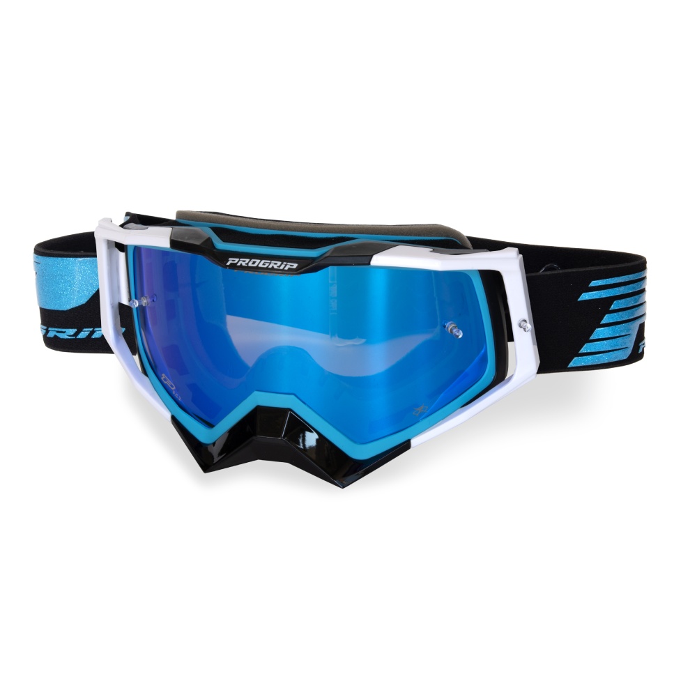 Masque Pro Grip Rapid - Bleu clair Noir Blanc écran miroir bleu