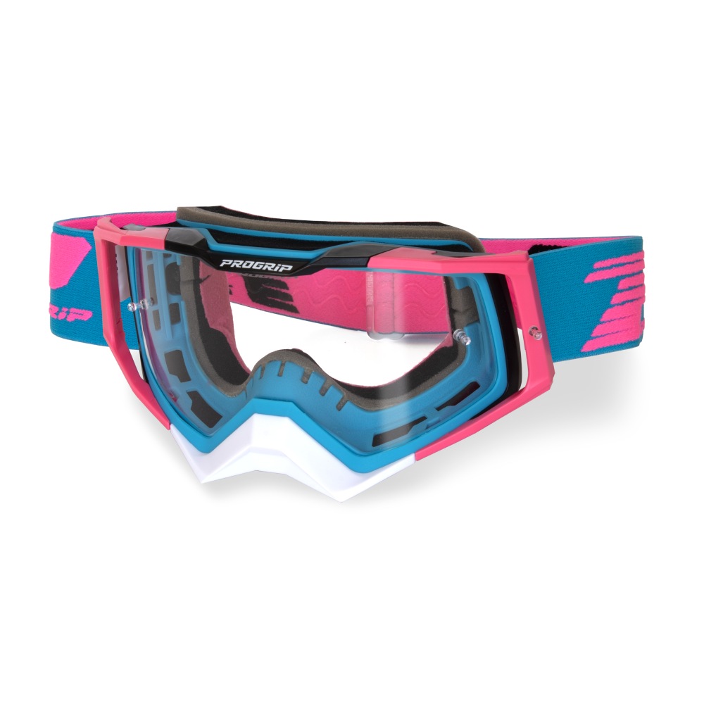 Masque Pro Grip Rapid - Bleu clair Fuxia Noir écran transparent