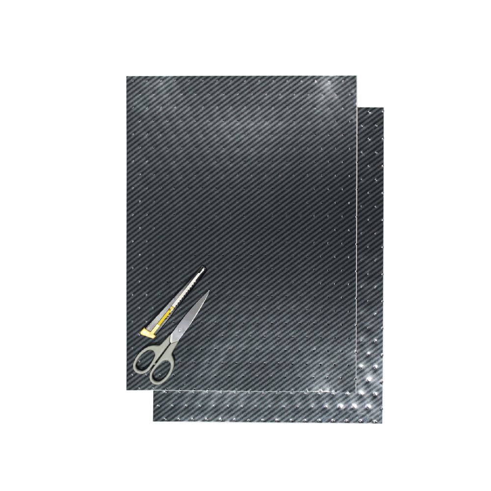 Feuilles adhésives Crystall effet carbone avec trous