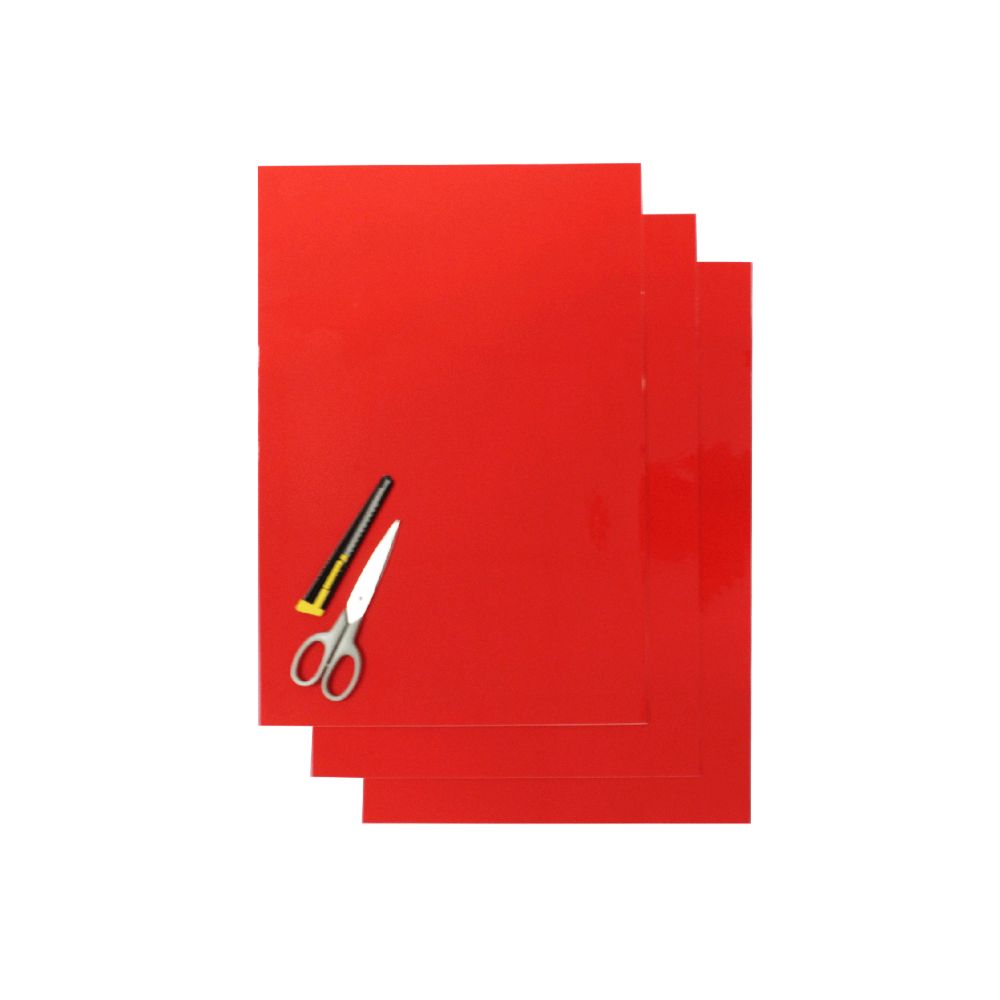 Feuilles adhésives Crystall rouges