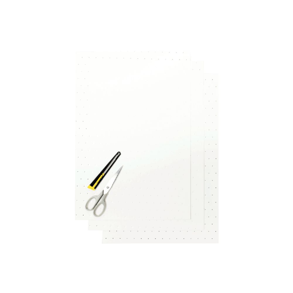 Feuilles adhésives Crystall blancs avec trous