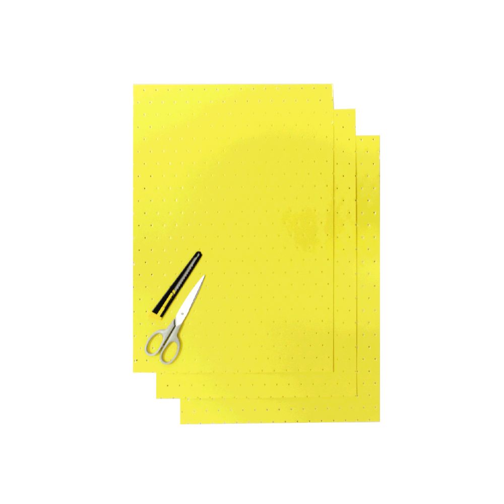 Feuilles adhésives Crystall jaunes avec trous
