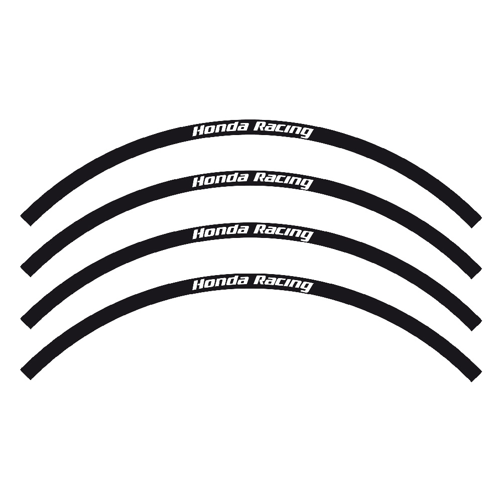 Kit autocollants roue Honda Racing noirs