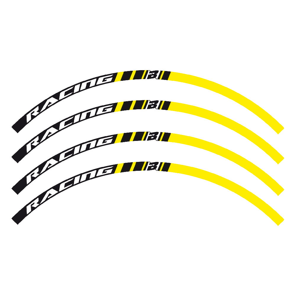 Kit autocollants roue Blackbird jaunes