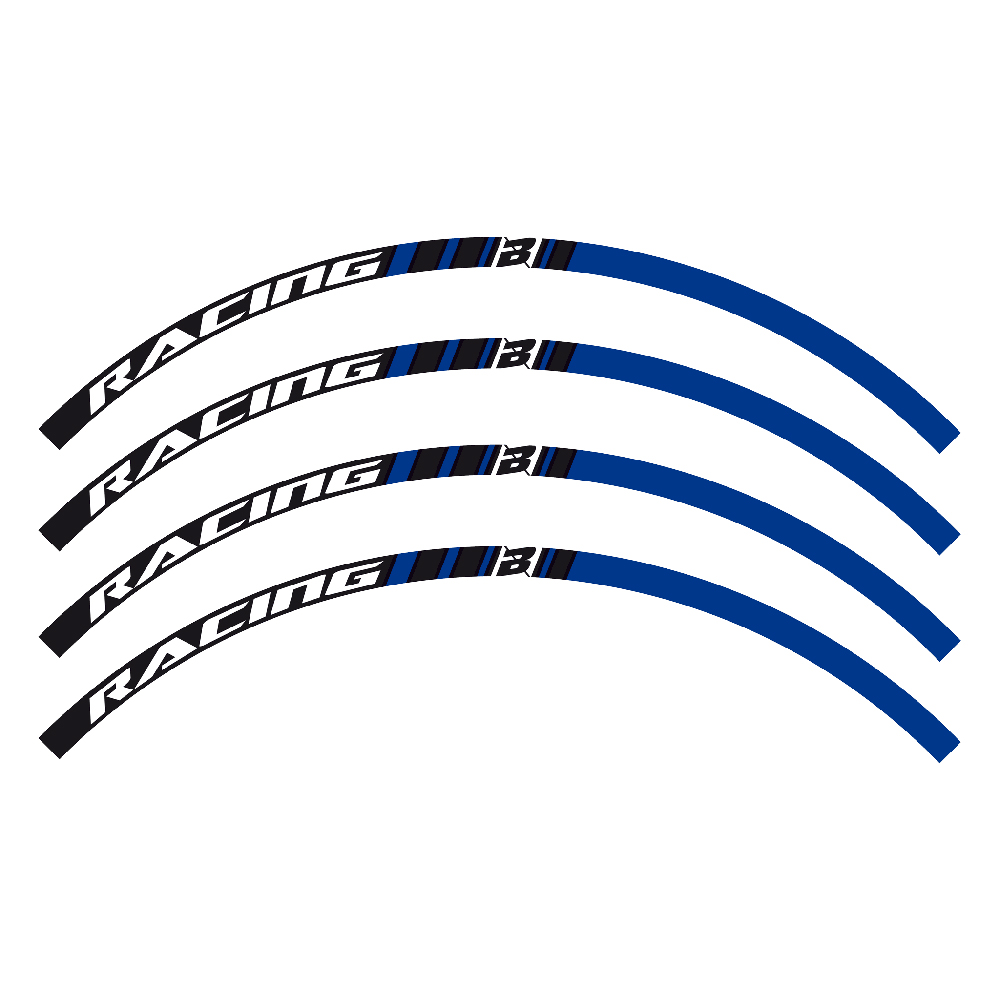 Kit autocollants roue Blackbird bleu