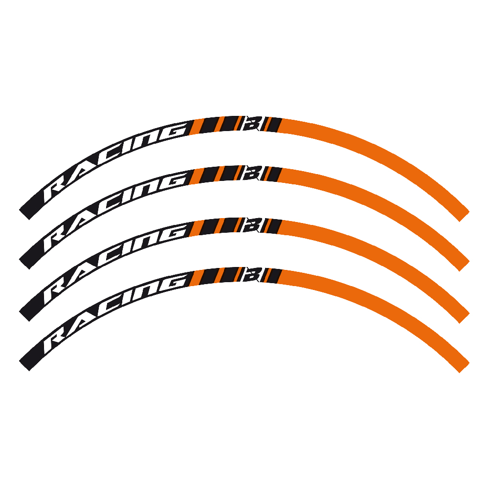 Kit autocollants roue Blackbird orange