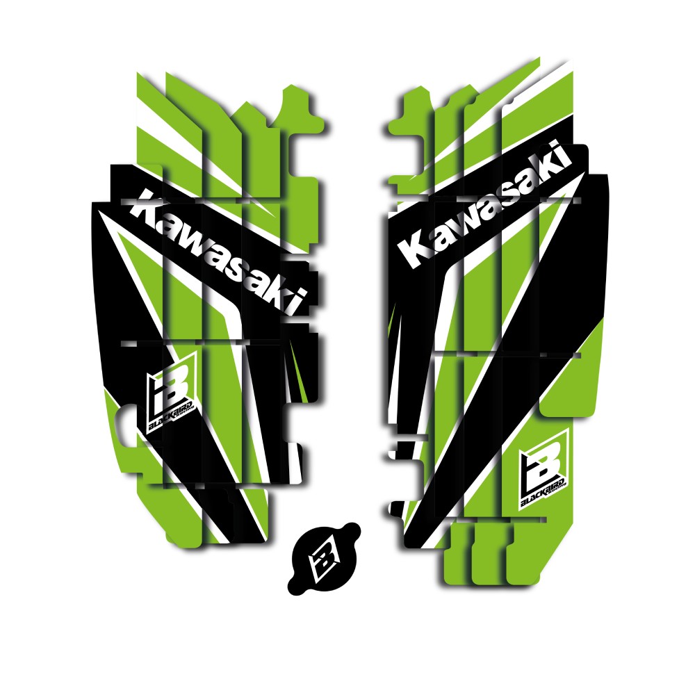 Autocollants de grille de radiateur Kawasaki KX 250 F (09-16) Dream 4 BL-A402N