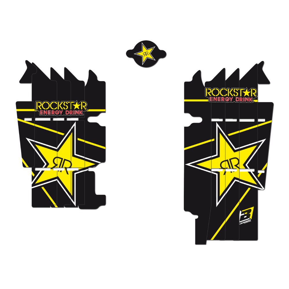 Autocollants de grille de radiateur Kawasaki KX 250 F (17-20) Rockstar Energy BL-A404L