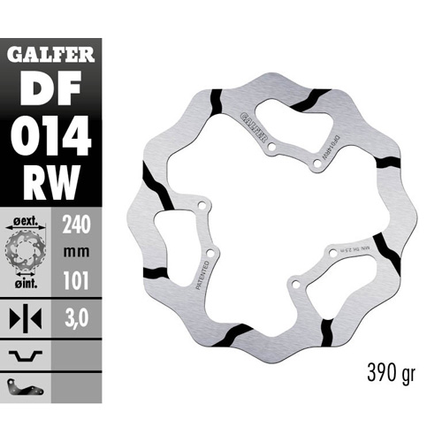 Disque de frein Galfer Race Honda CRF 450 R (02-14) avant DF014RW
