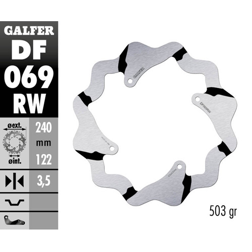 Disque de frein Galfer Race Honda CR 125 (02-07) arrière DF069RW