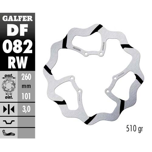 Disque de frein Galfer Race Honda CRF 250 R (15-25) avant DF082RW