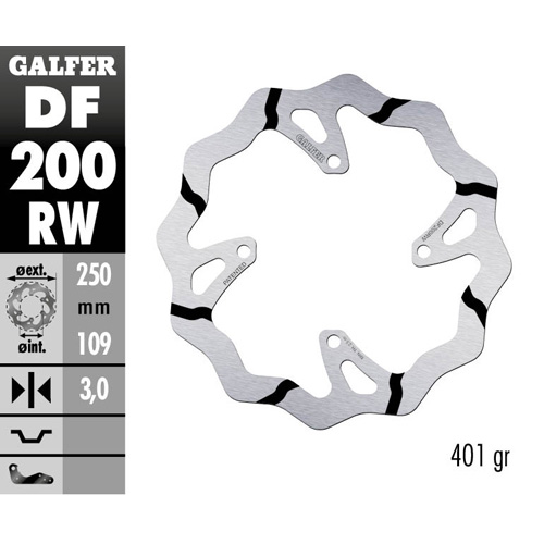 Disque de frein Galfer Race Kawasaki KX 250 (06-08) avant DF200RW