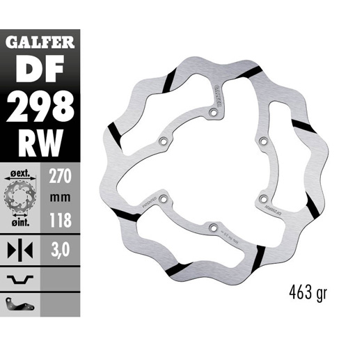 Disque de frein Galfer Race Fantic 125 XE (21-24) avant DF298RW