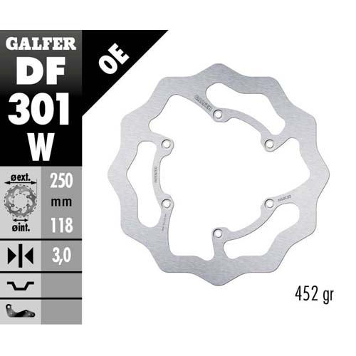 Disque de frein Galfer Wave Yamaha YZ 426 F (01-02) avant DF301W