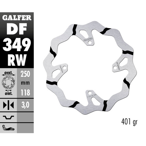 Disque de frein Galfer Race Suzuki RMZ 250 (07-18) avant DF349RW