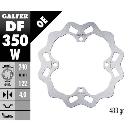 Disque de frein Galfer Wave Suzuki RMZ 250 (07-25) arrière DF350W