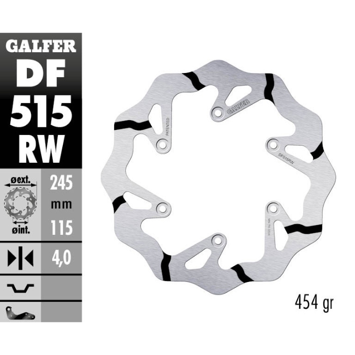 Disque de frein Galfer Race Yamaha YZ 250 (19-21) arrière DF515RW