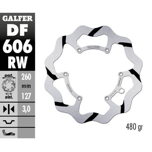 Disque de frein Galfer Race Husaberg 250 TE (11-14) avant DF606RW