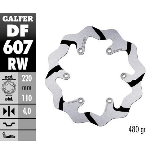 Disque de frein Galfer Race Husaberg 450 FE (04-14) arrière DF607RW