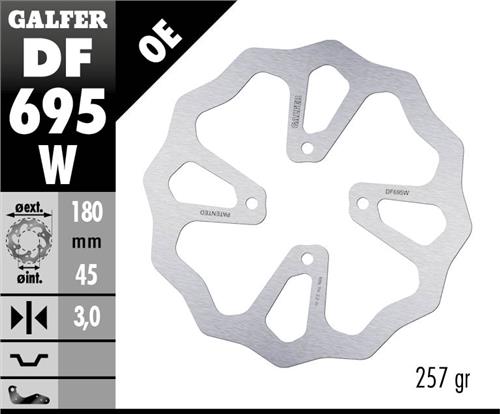 Disque de frein Galfer Wave Husqvarna 65 TC (23-24) arrière DF695W