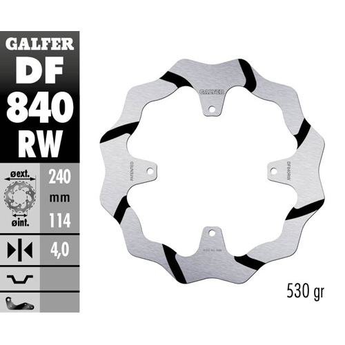 Disque de frein Galfer Race TM EN/MX 450 F (15-25) arrière DF840RW