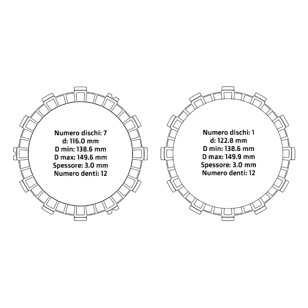 Disques d’embrayage NRTeam Honda CRF 450 R (11-16) - Série garnie DS02.F006.8