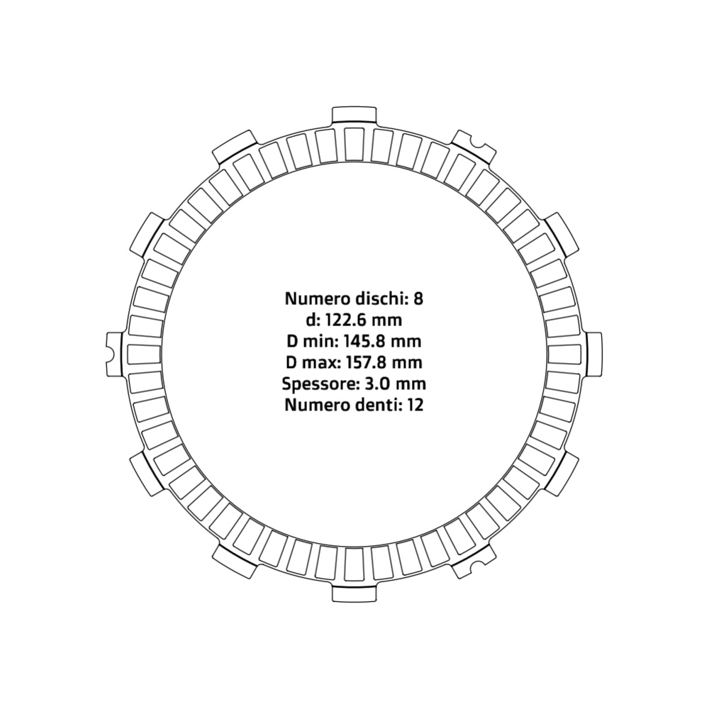 Disques d’embrayage NRTeam Suzuki RM 250 (96-02) - Série garnie DS02.F007.8
