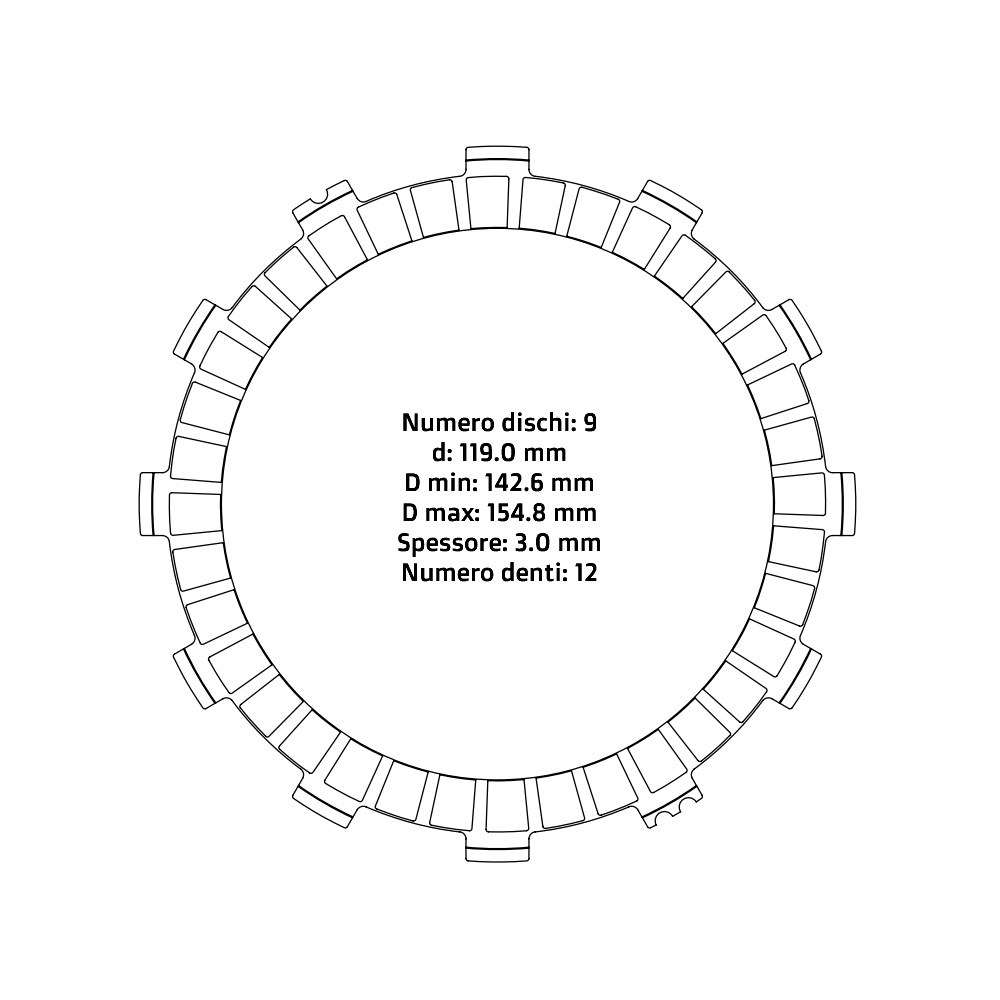 Disques d’embrayage NRTeam Fantic 450 XEF (22-23) - Série garnie DS02.F014.9