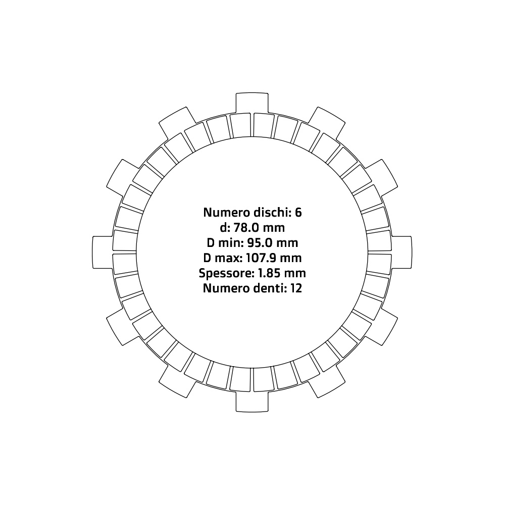 Disques d’embrayage NRTeam Husqvarna 65 TC (17-23) - Série garnie DS02.F015.6