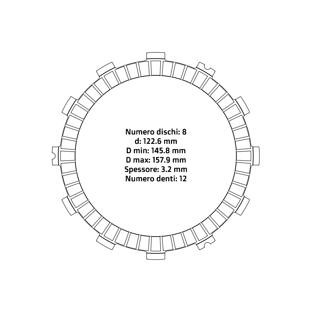 Disques d’embrayage NRTeam Suzuki RM 250 (03-05) - Série garnie DS02.F021.8