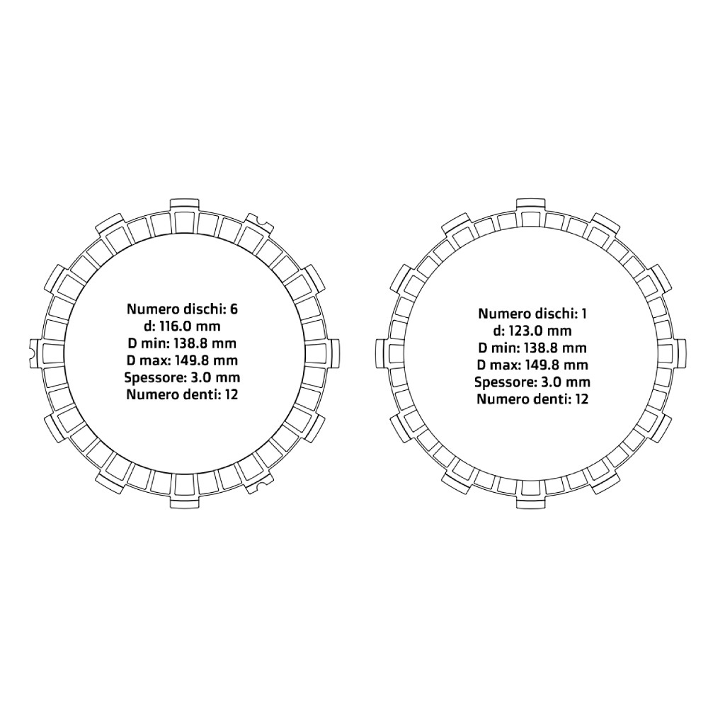 Disques d’embrayage NRTeam Honda CRF 450 R (17-20) - Série garnie DS02.F023.7