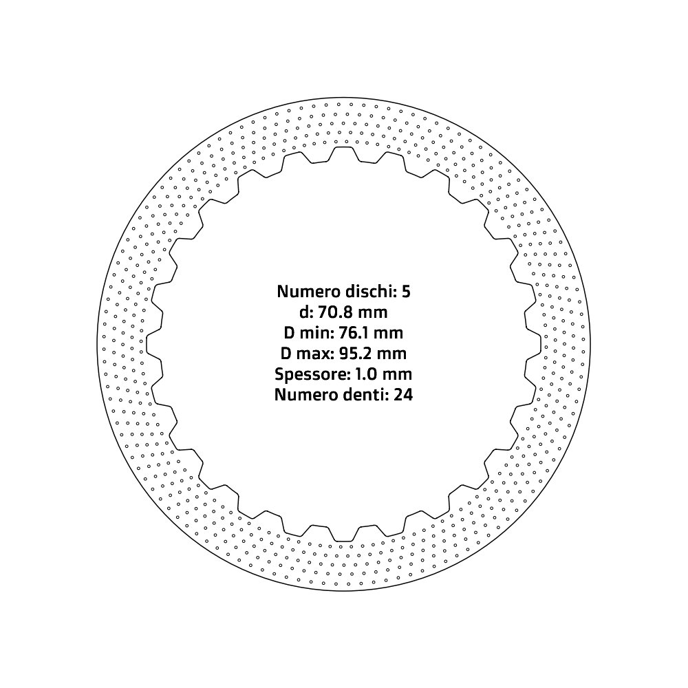 Disques d’embrayage NRTeam KTM 65 SX (00-23) - Série acier DS02.S001.5