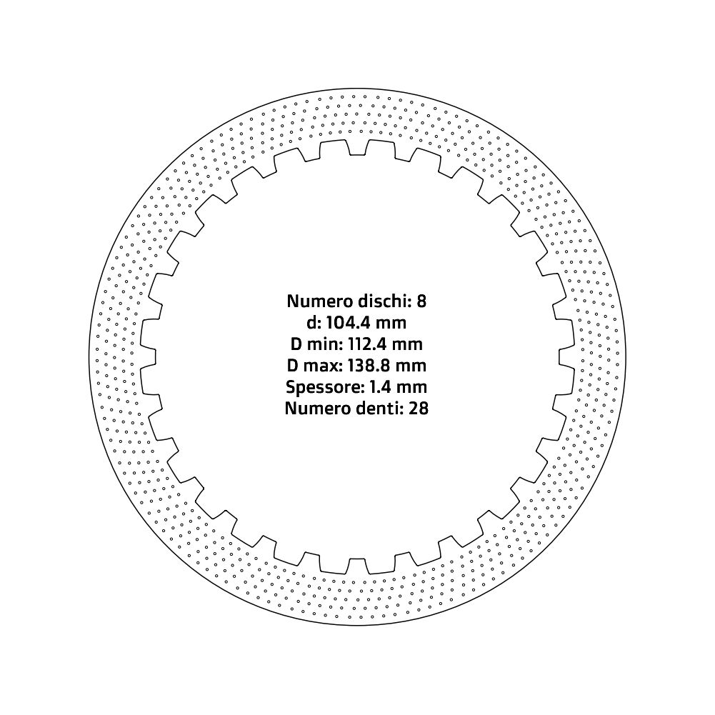 Disques d’embrayage NRTeam KTM 450 SX-F (07-11) - Série acier DS02.S005.8