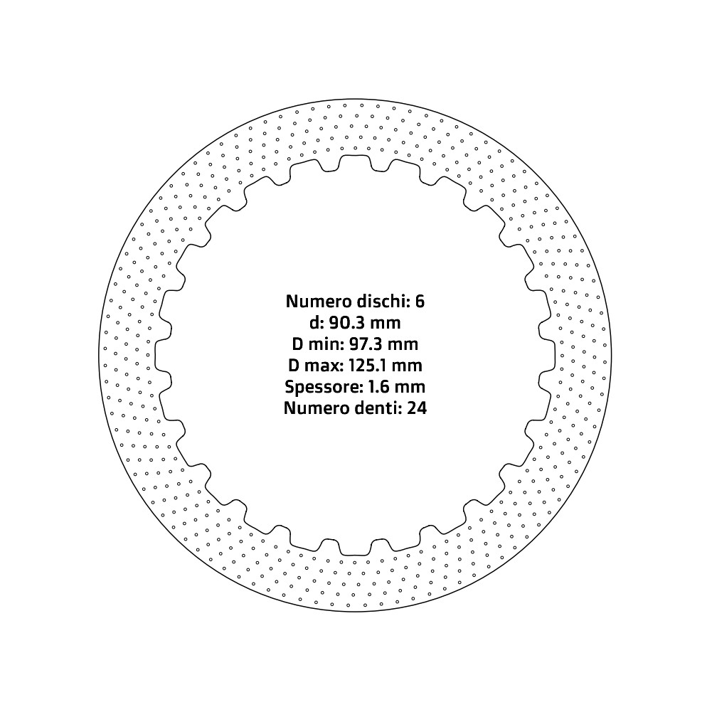 Disques d’embrayage NRTeam KTM 125 EXC (10-16) - Série acier DS02.S009.6