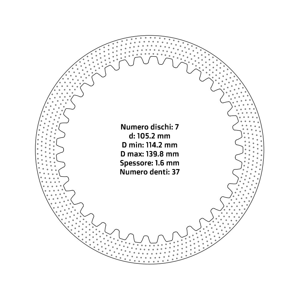 Disques d’embrayage NRTeam Kawasaki KX 450 F (06-20) - Série acier DS02.S013.7