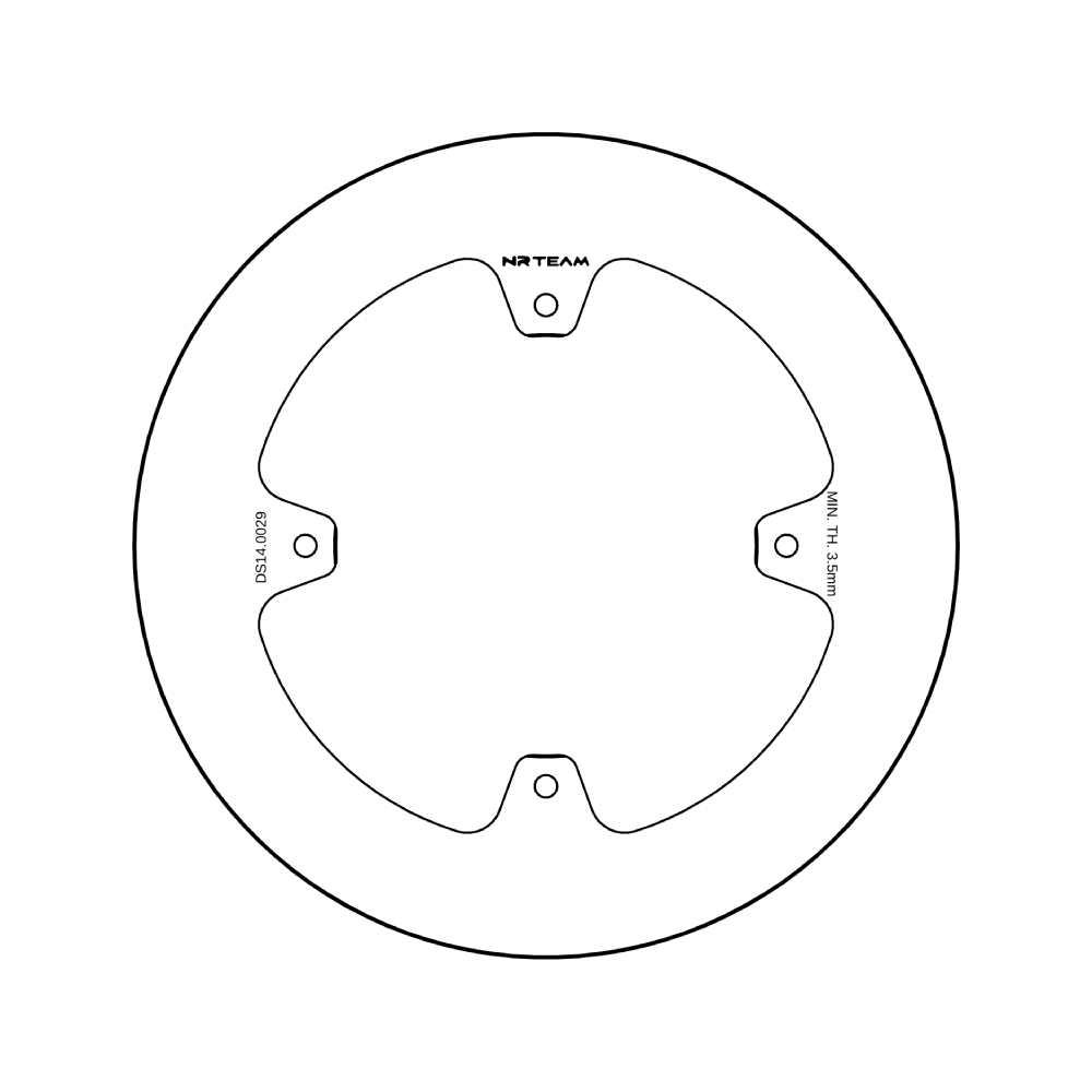 Disque de frein NRTeam Honda CRF 250 R (04-25) arrière plein DS14.0029