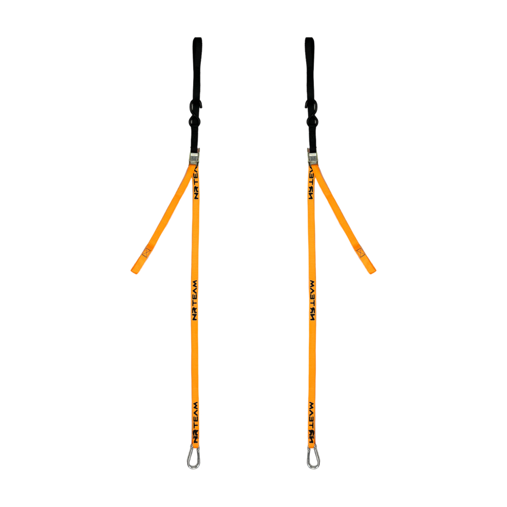 Paire de sangles d’arrimage pour moto Tie Down 25mm NRTeam orange