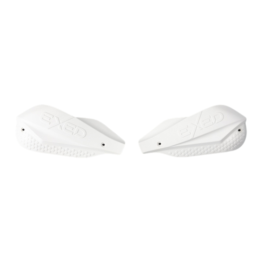 Paire de protège-mains fermés Exed pour guidon 28,6 mm blancs E-HDG-W